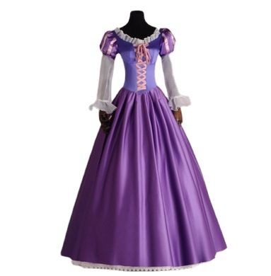 Adult Rapunzel Costume Purple Long Dress Polyester Style II (including skirt) view 2