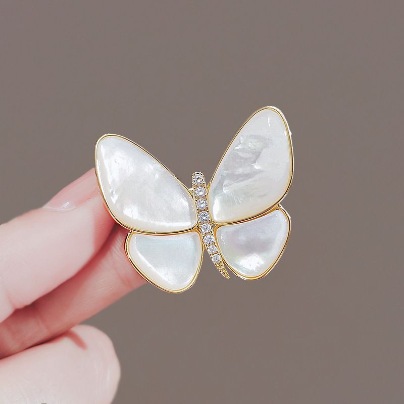Alloy Butterfly Brooch for Women Electroplated 233# Silver view 4