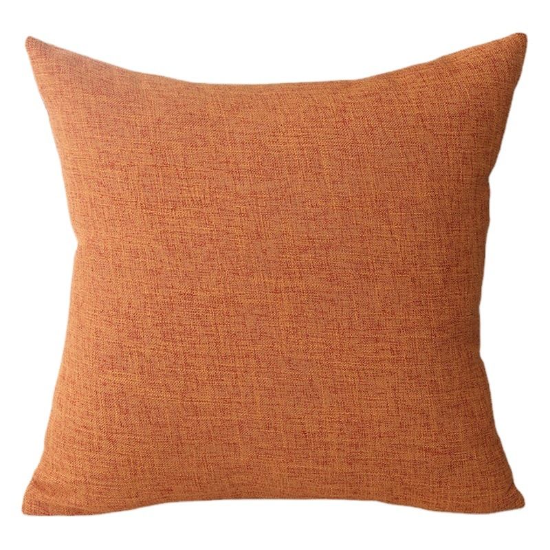 Le Su Cotton Linen Cushion Solid Color with Core 29# Taro Purple 40*60-single view 2