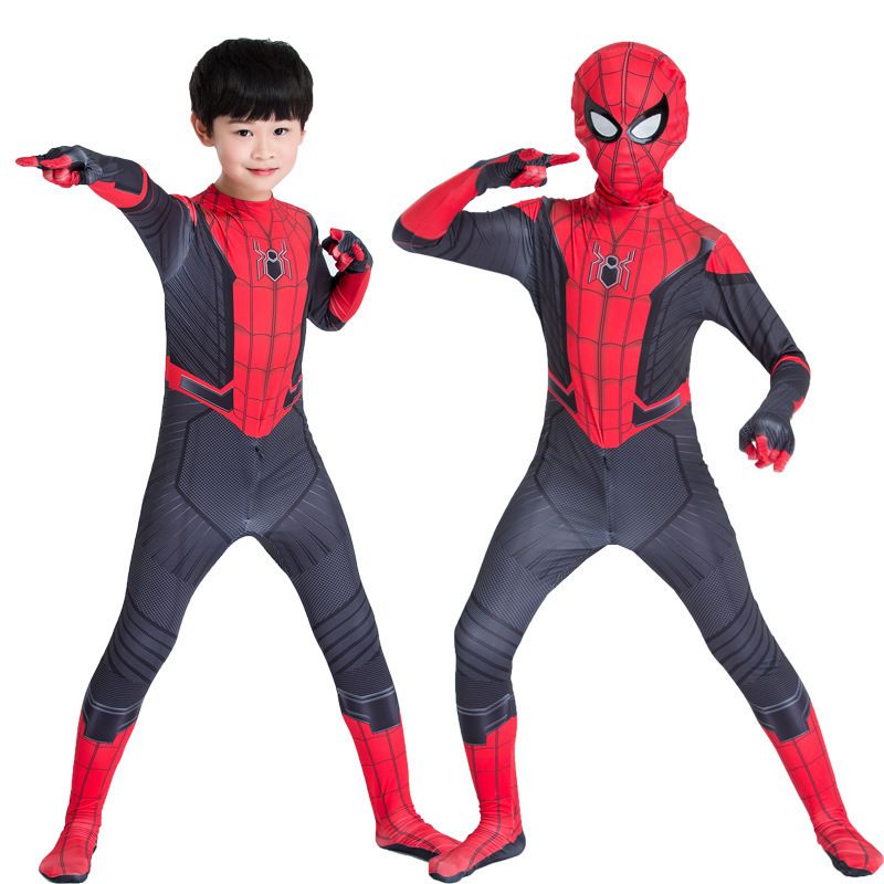 Spiderman Cosplay Costume Milk Silk One Piece Suit Extraordinary black black view 4
