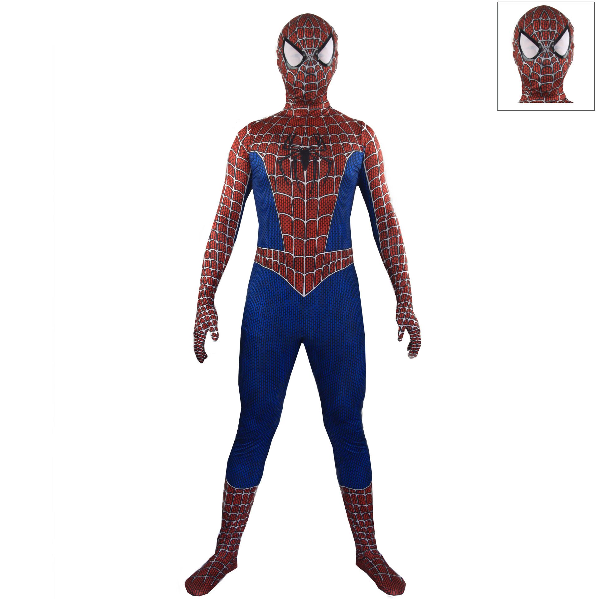 Spiderman Cosplay Costume Milk Silk One Piece Suit Remy + Headgear 160