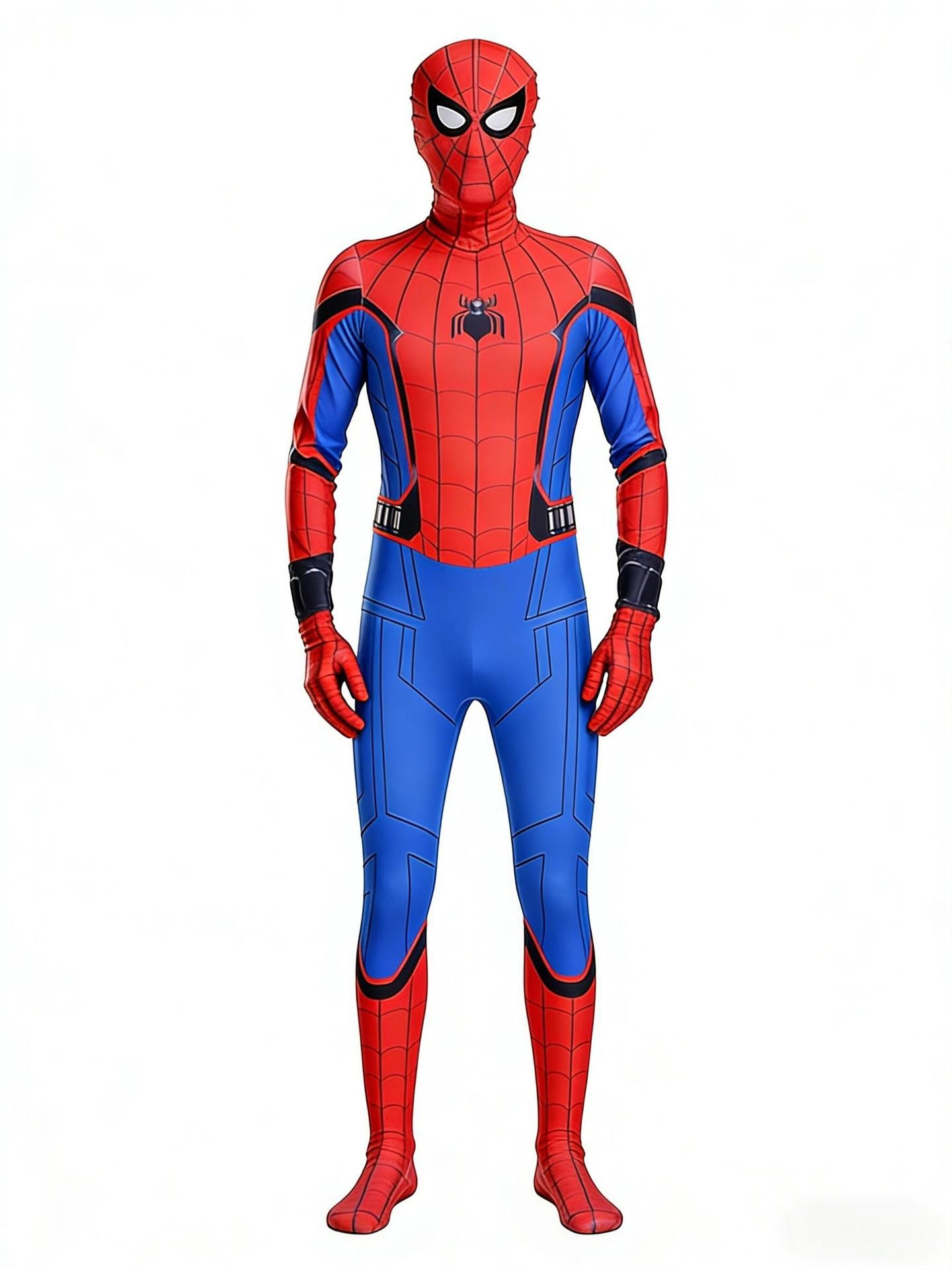 Spiderman Cosplay Costume Milk Silk One Piece Suit Hero Return + Headgear 190