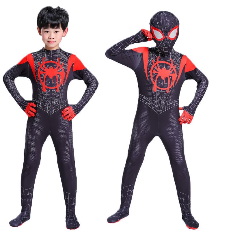 Spiderman Cosplay Costume Milk Silk One Piece Suit Small Black Spider +
