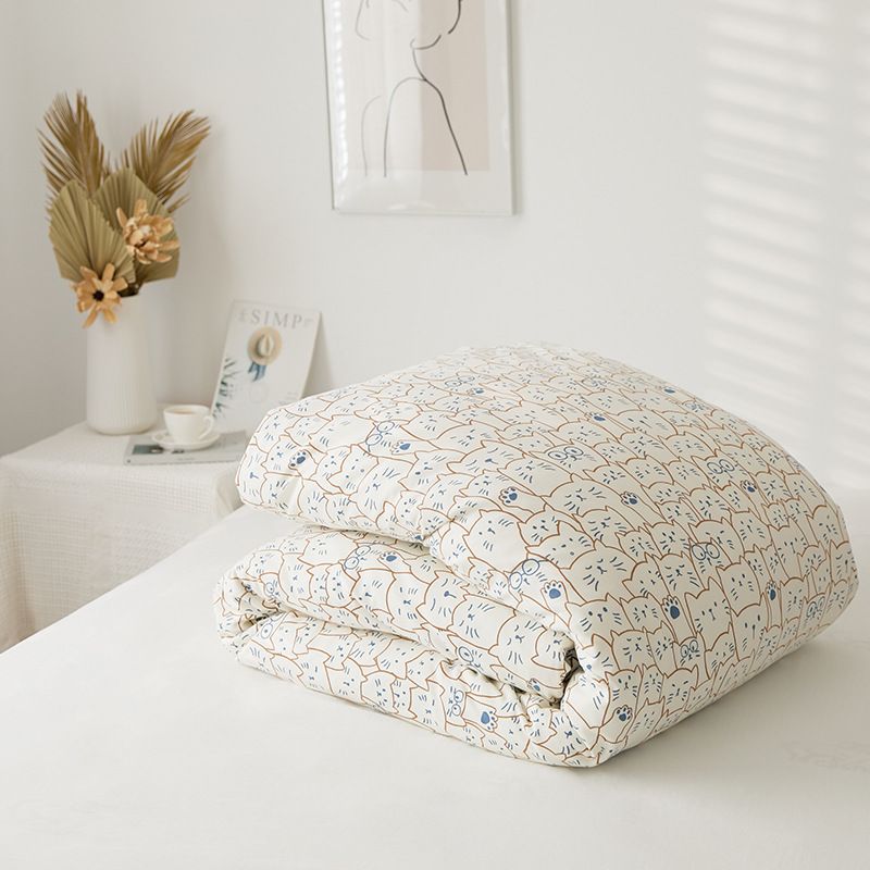 Quilt Cover Lu Mi Er 100 Cotton Knitted Single Kitty Rice YY-100 Cotton