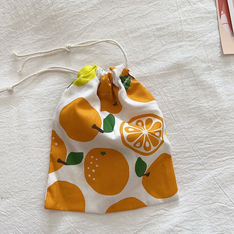 Travel Storage Cotton Bag Drawstring Multi-Purpose. Big Ugly orange-cotton — image 1