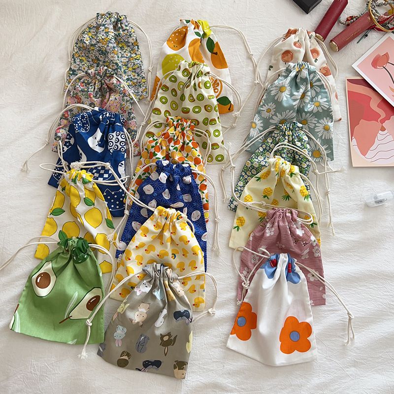 Travel Storage Cotton Bag Drawstring Multi-Purpose. Big Ugly orange-cotton view 5