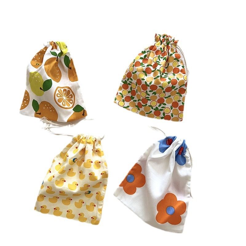 Travel Storage Cotton Bag Drawstring Multi-Purpose. Plain cat-cotton material view 6