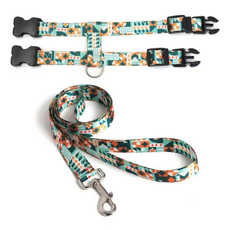 Adjustable Nylon Pet Harness Cat Dog Leash Green S view 6