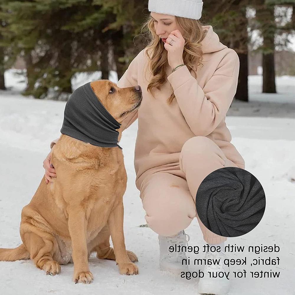 Pet Dog Ear Muffs Anti Noise Soft Winter Warm Blue Code L view 5