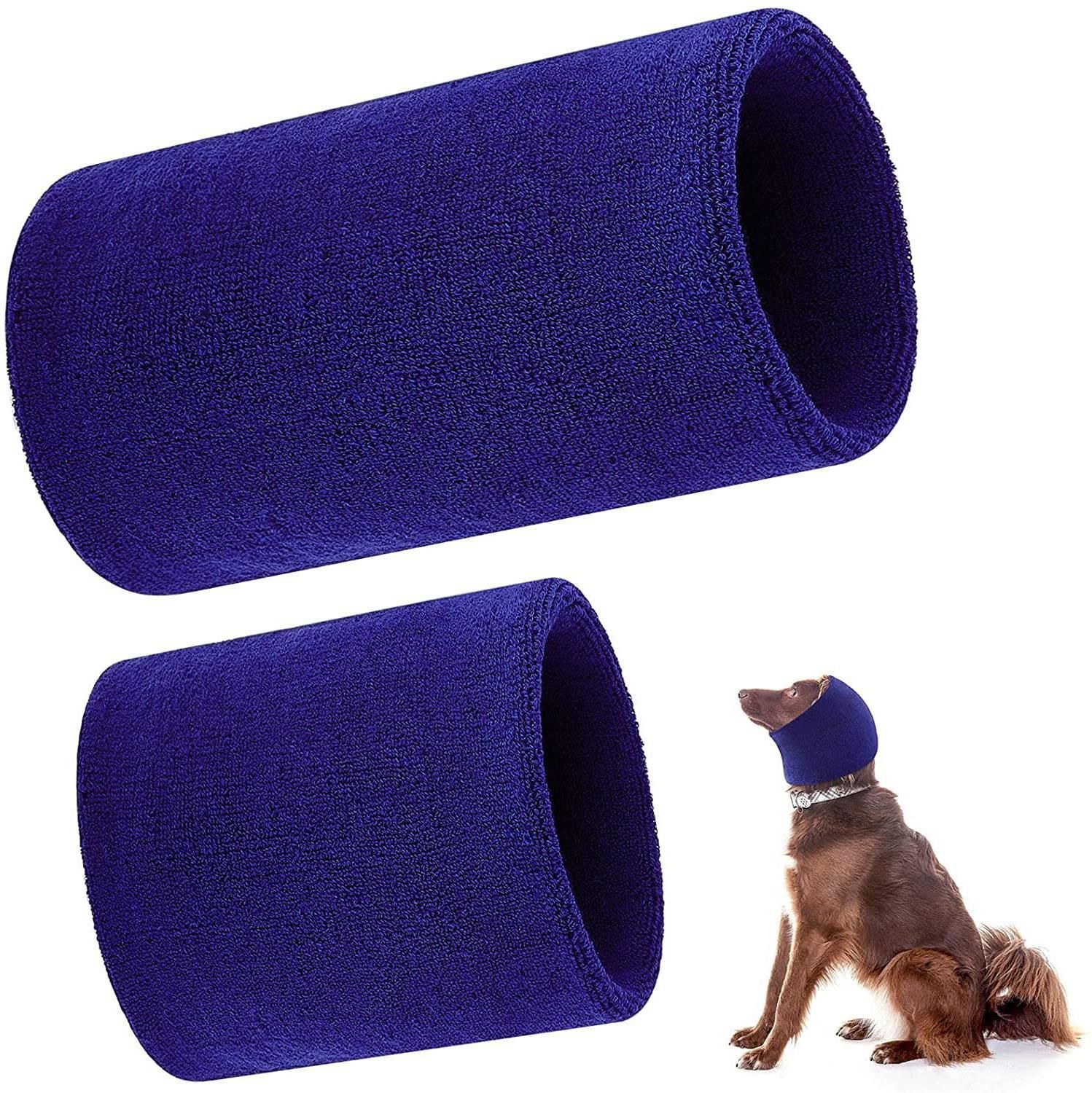 Pet Earmuffs Cotton Thickened Warm Winter Headgear Purple L view 3