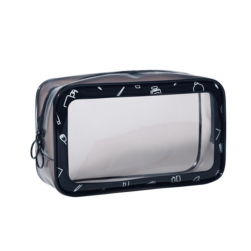 PVC Double Layer Cosmetic Bag Travel Storage Bag BG0004 White 22*13*6.5cm view 4