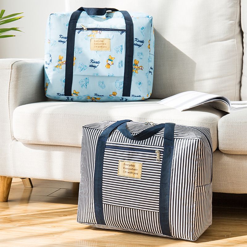 Travel Storage Bag Oxford Cube Waterproof Deep Blue Wave point Large 48X38X24cm view 5