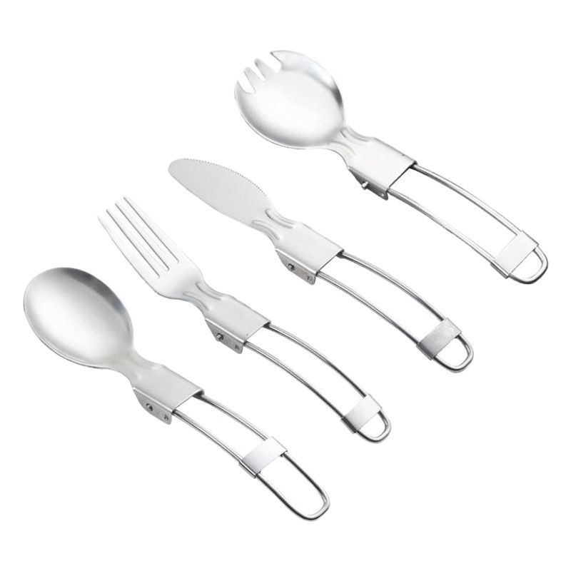 Silver island Folding Stainless Steel Cutlery Set Folding knife view 2