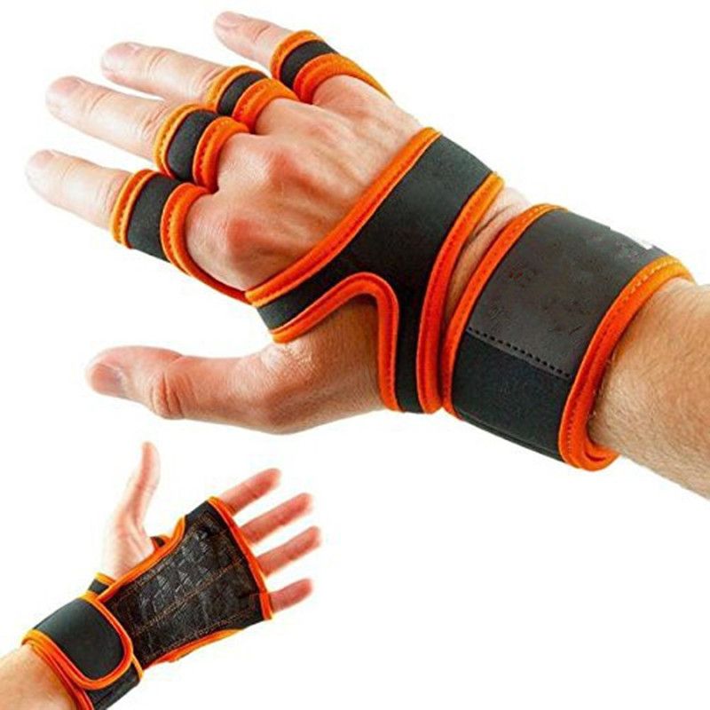 Leather Silicone Wrist Bracer for Weightlifting Climbing Pink-S view 2