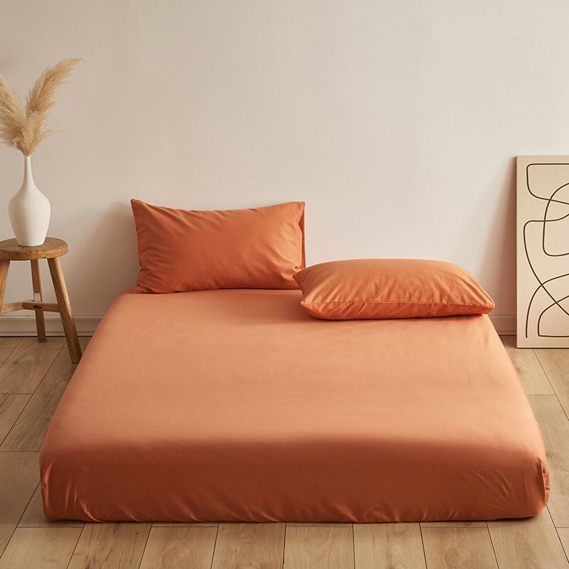 Poem snack Moon Fitted Sheet 100 Cotton Brushed Cream Orange Fitted Sheet view 6