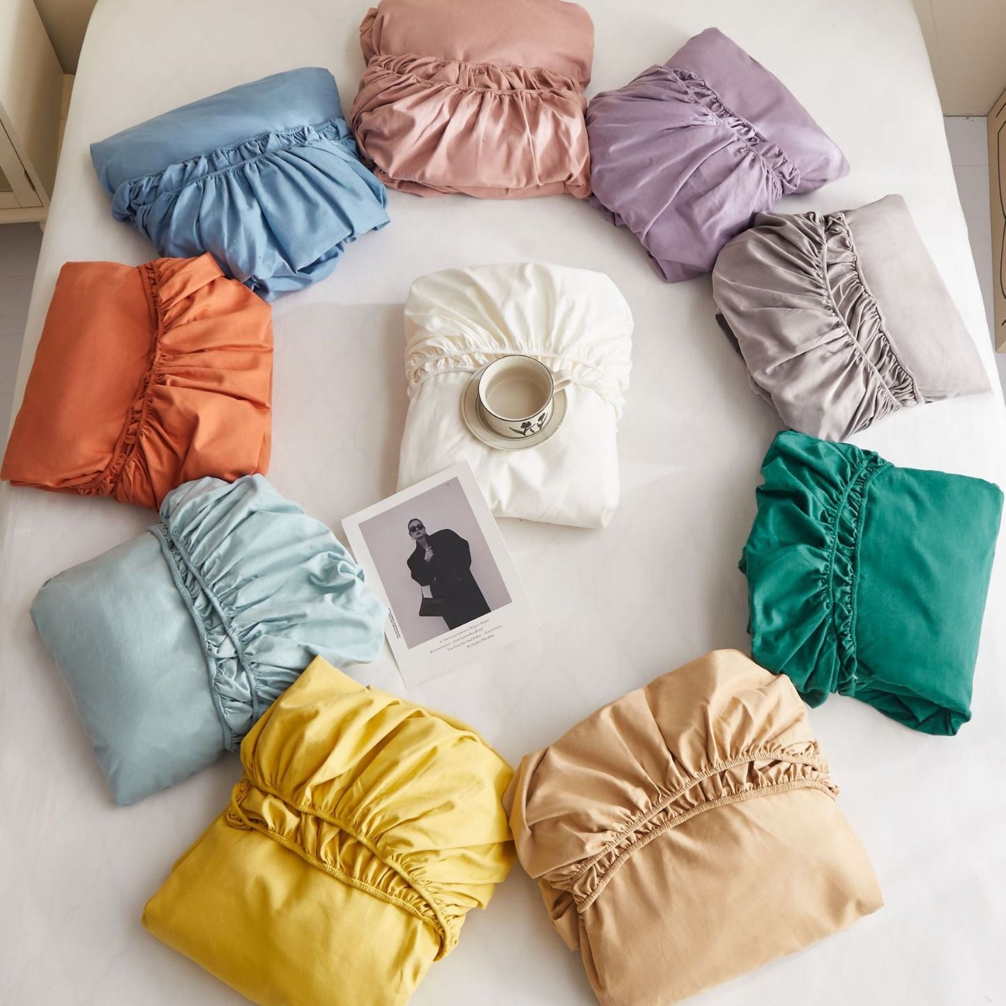 Poem snack Moon Fitted Sheet 100 Cotton Brushed Elegant purple Fitted sheet view 3