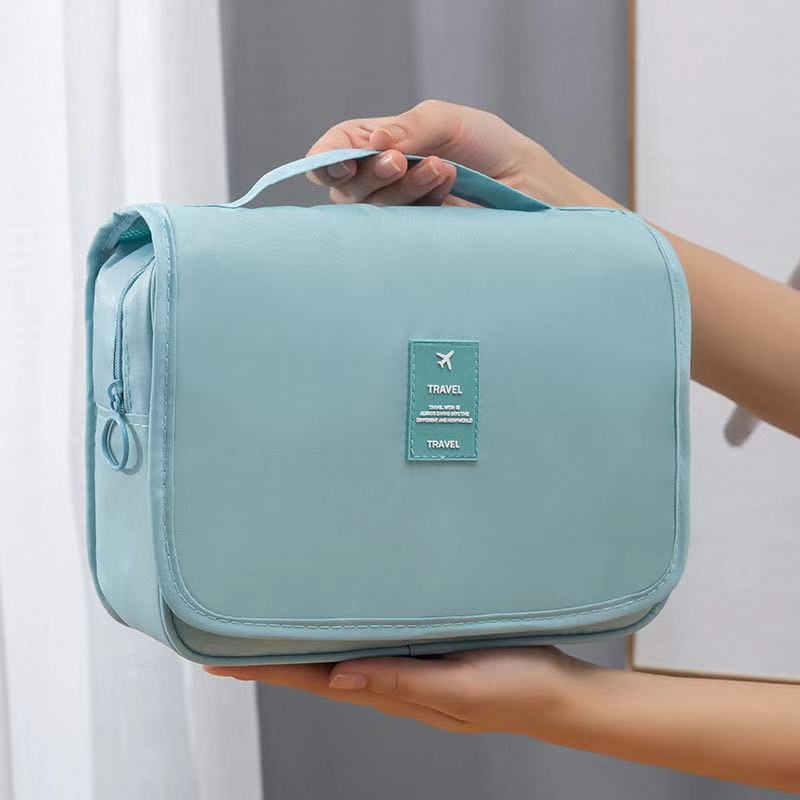 Travel Cosmetic Bag Large Capacity Hanging Storage Pink view 3