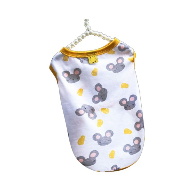 Shine Pet Vest Polyester Cartoon Dog Cat Clothing Vest Stamp smile 5XL (chest view 7