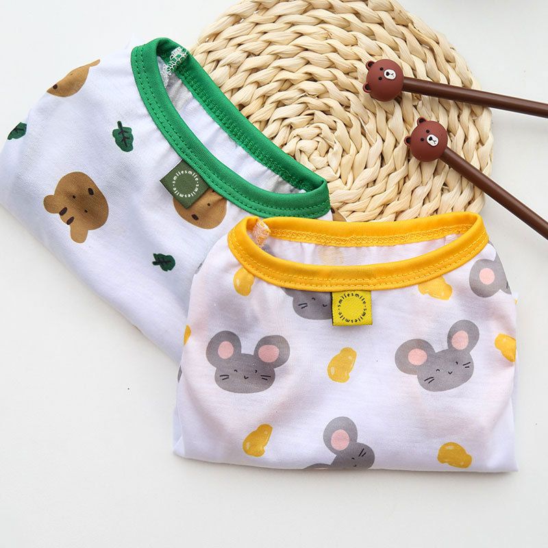 Shine Pet Vest Polyester Cartoon Dog Cat Clothing Vest stamp smile bear head view 4