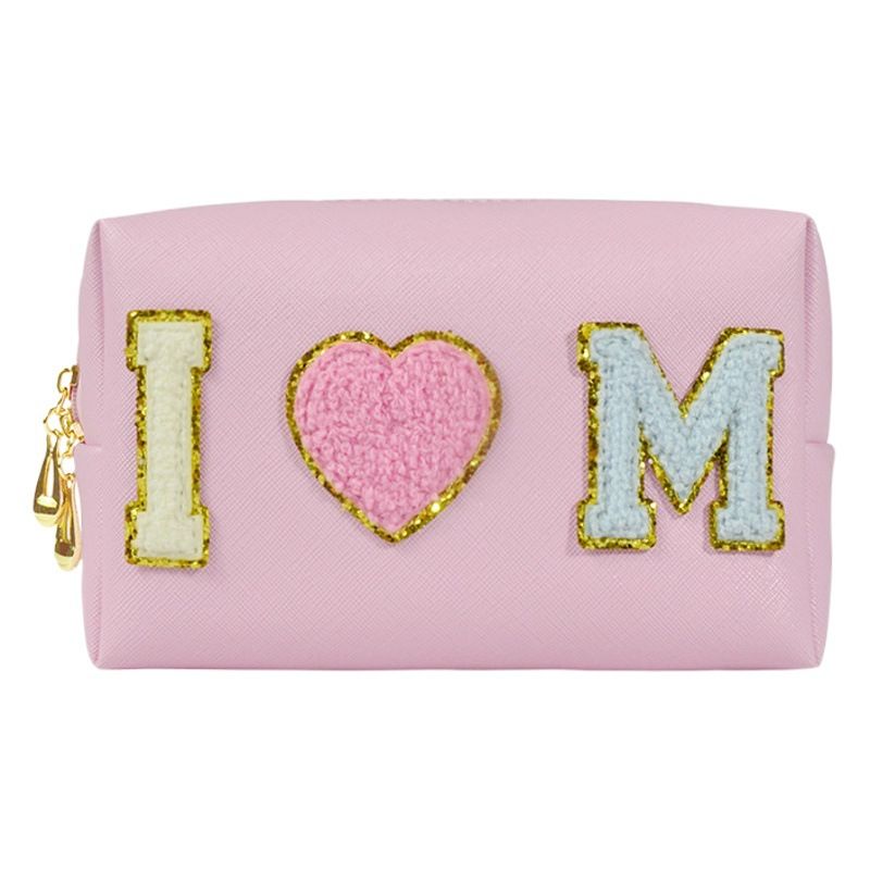 Cute PU Cube Makeup Bag Waterproof Travel Toiletry Light green view 2