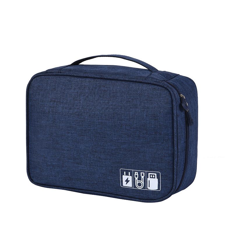 New Grand Hyatt Data Cable Storage Travel Digital. Double navy blue Medium — image 1