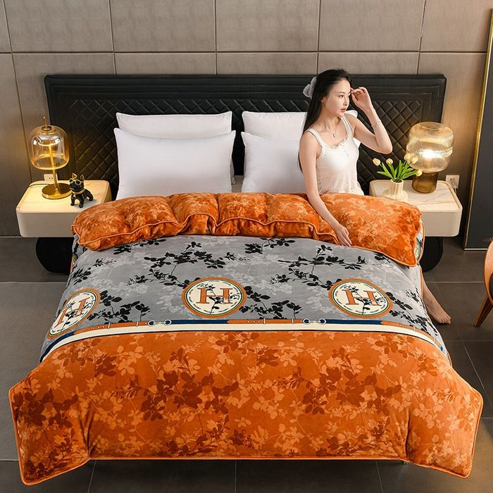 Milk Velvet Quilt Cover Double Sided Fleece Affectionate 180x220cm view 5