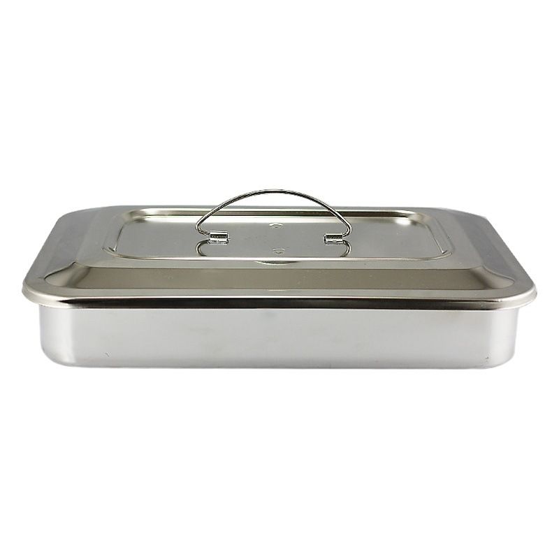 Jinbokang Stainless Steel Sterilization Box Surgical... 9 inch with hole [201 view 2
