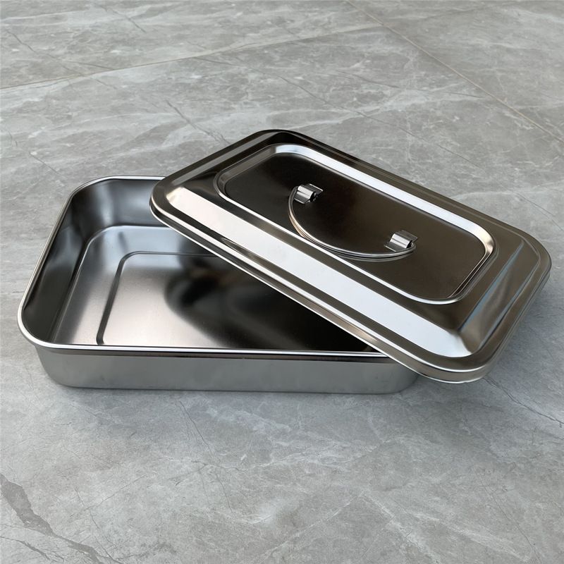 Jinbokang Stainless Steel Sterilization Box Surgical... 9 inch with hole [201 view 3