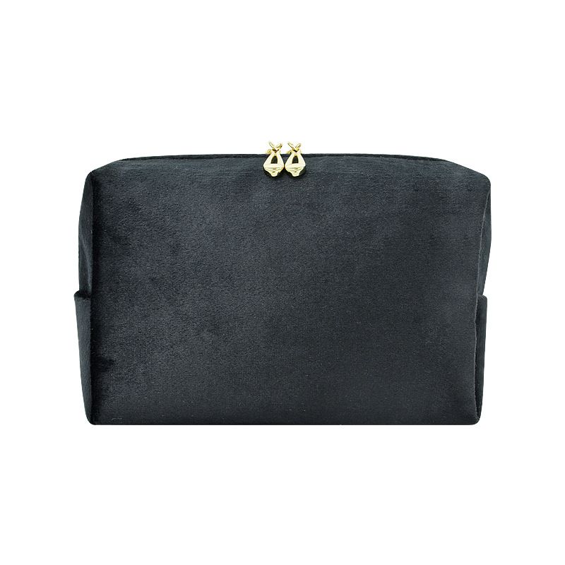 Dajia Velvet Makeup Bag Cube Travel Storage Black 18*11*7.5cm — image 1