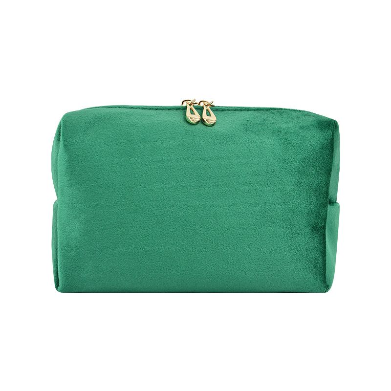 Dajia Velvet Makeup Bag Cube Travel Storage Green 18*11*7.5cm — image 1
