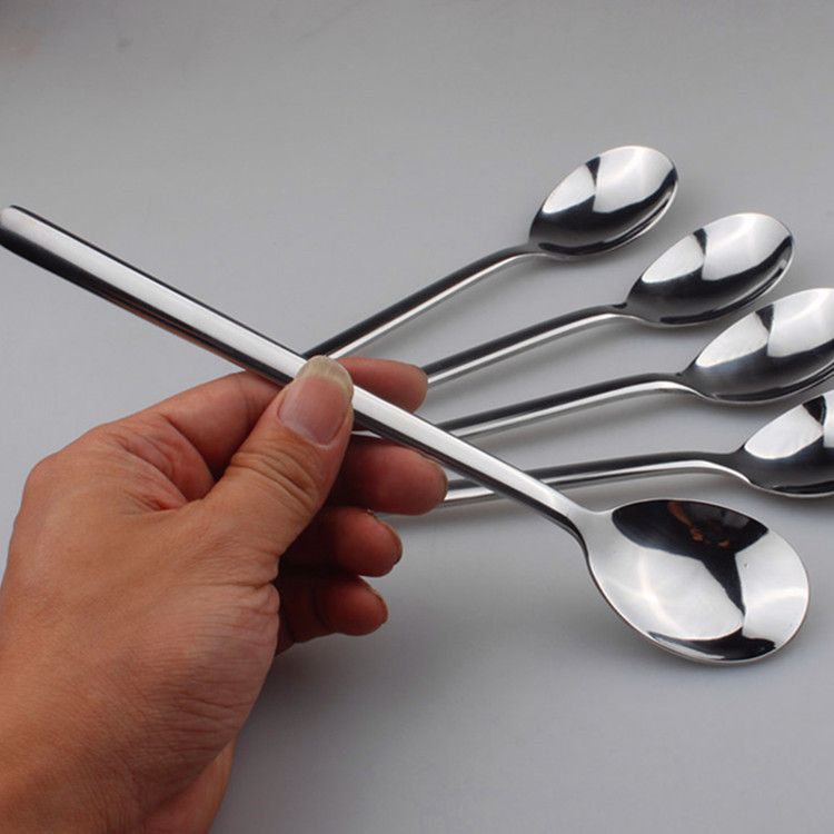 Stainless Steel Korean Rice Spoon Long Handle Korean style flat chopsticks [23cm] view 2
