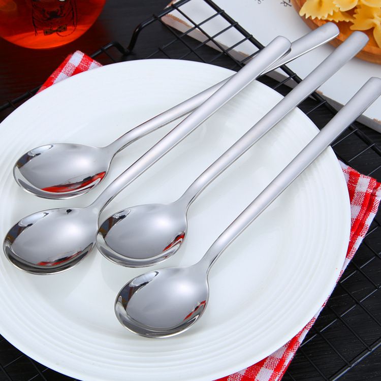 Stainless Steel Korean Rice Spoon Long Handle Korean style flat chopsticks [23cm] view 3