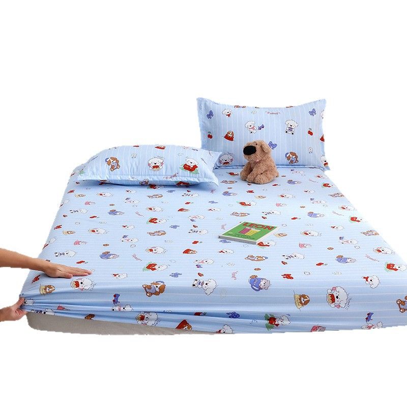 Yuan sheng Home Textiles Fitted Sheet Pure Cotton. Blue cat 150*190cm standard view 6