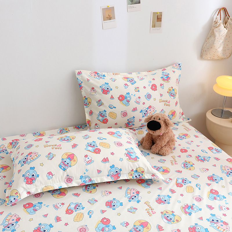 Yuan sheng Home Textiles Cartoon Dog 40s Cotton. Blue cat 90cm/190cm thin view 3