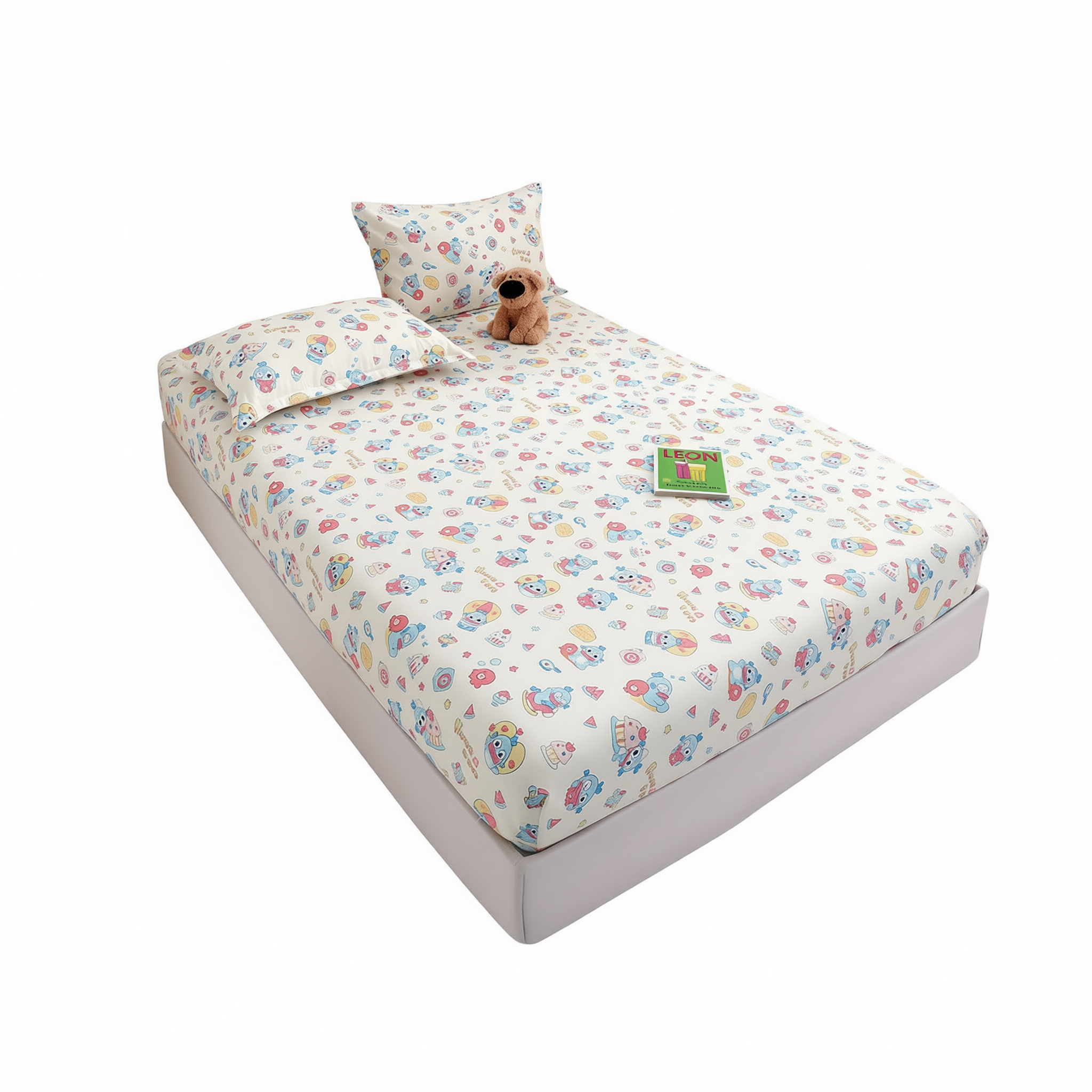 Yuan sheng Home Textiles Cartoon Dog 40s Cotton. Blue cat 150cm/200cm thin view 2