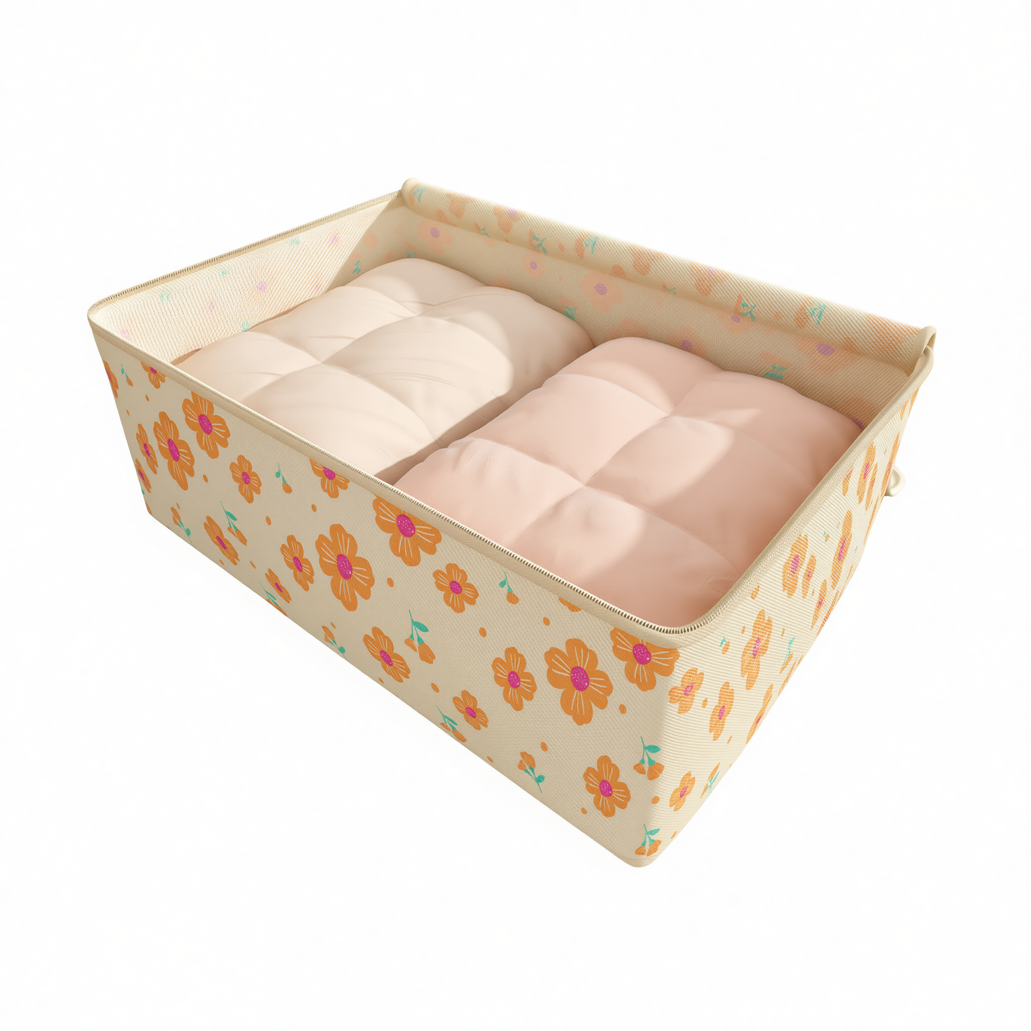 Friend Clothes Storage Bag Non-woven Moving Organizer Light apricot view 3