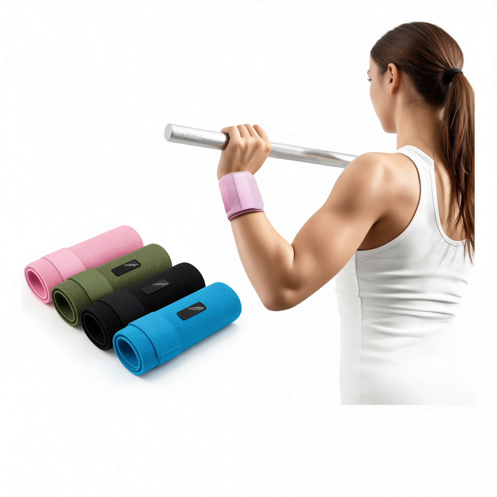Wrist Compression Bandage Adjustable Fitness Support Black view 2