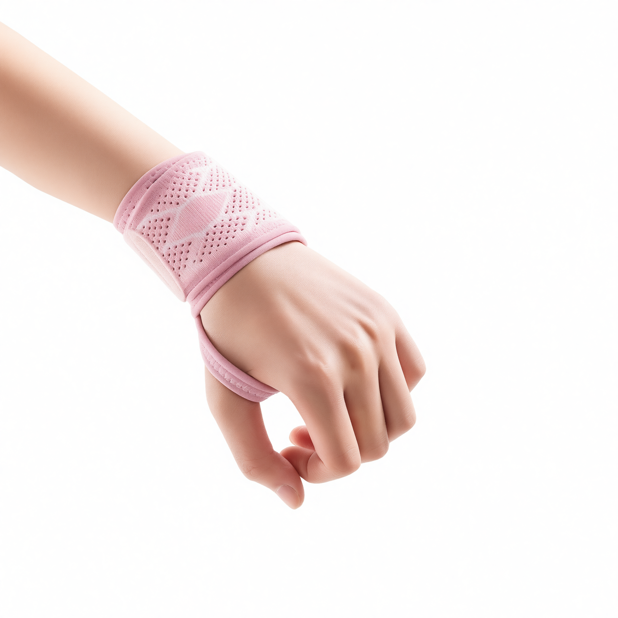 Wristband Sports Compression Brace Polyester Breathable powder - one pair — image 1