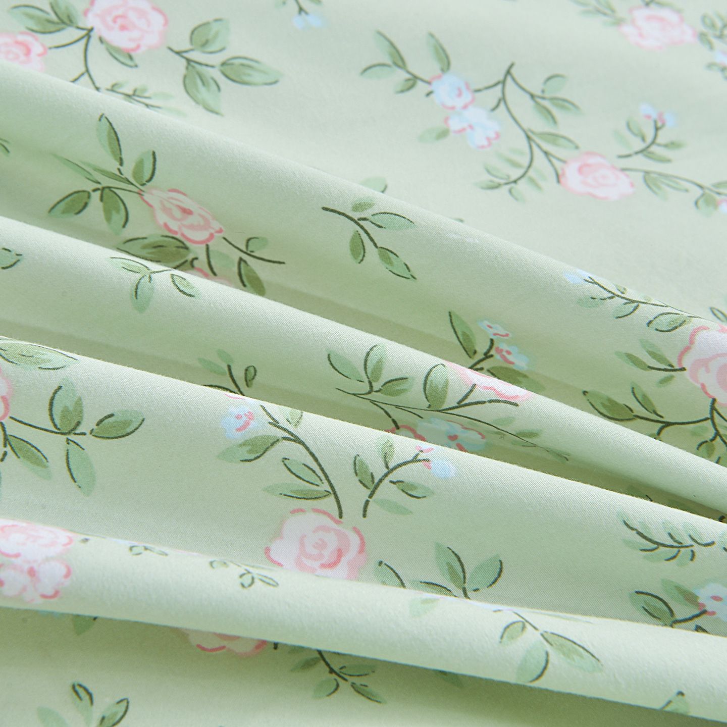 Polyester Reactive Print Stripes Geometric Plaid. Flowerful 9018 snow green view 3