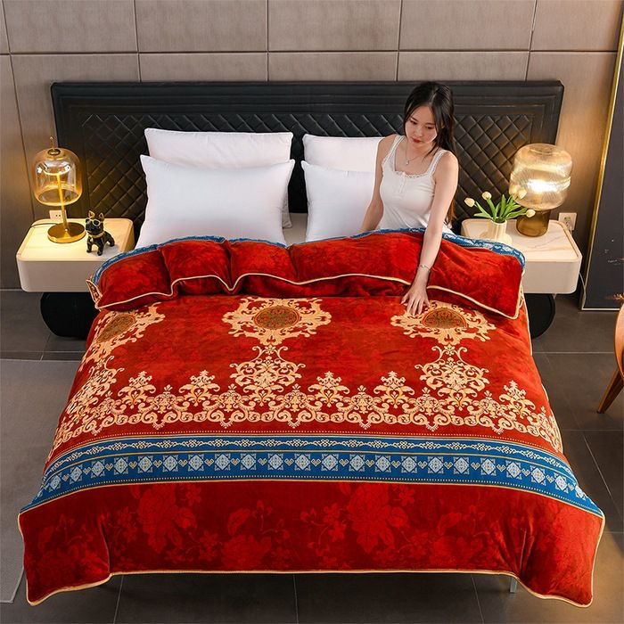 Milk Velvet Quilt Cover Double Sided Fleece Brake 180x220cm