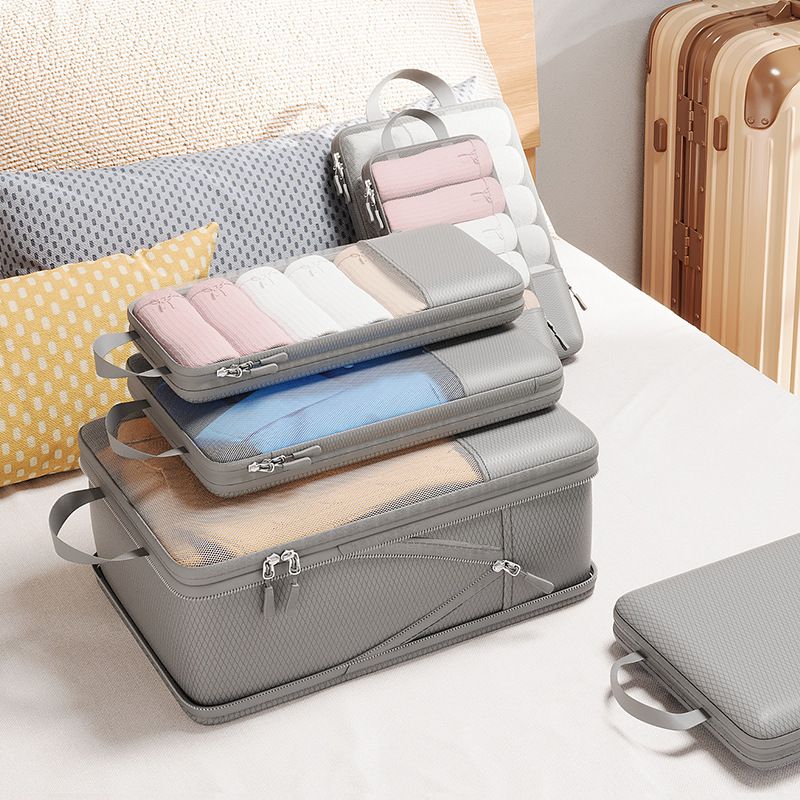 Travel Storage Bag Mu Family Expandable Compression Khaki Medium size【23*12*34】 view 2