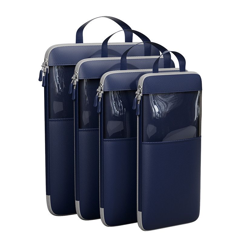 Mu Family Travel Storage Bag Portable Compressible Cube Grey Small size [13*12*34] view 4