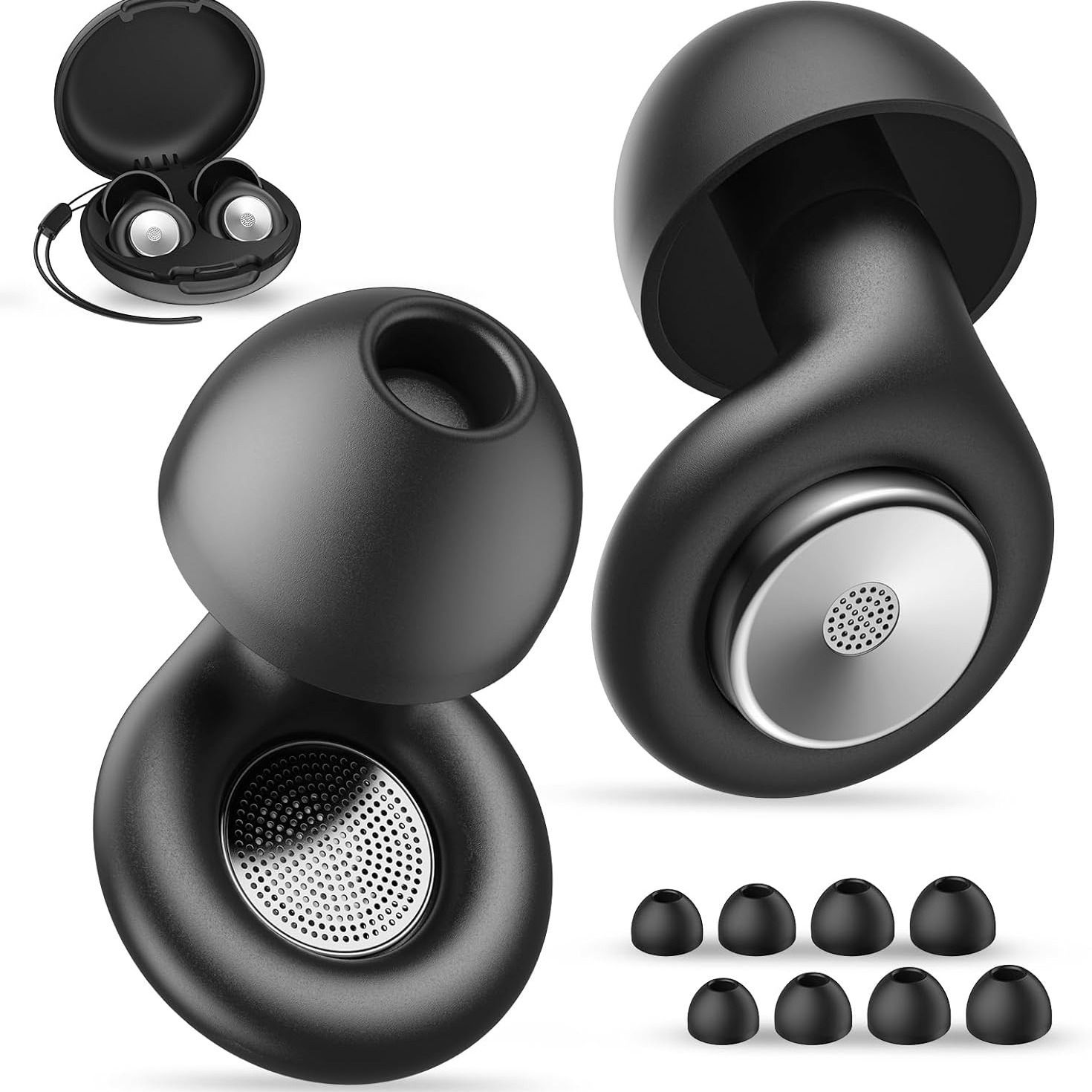 Silicone Earplugs Noise Reduction 28dB Sleep Waterproof Glossy view 3