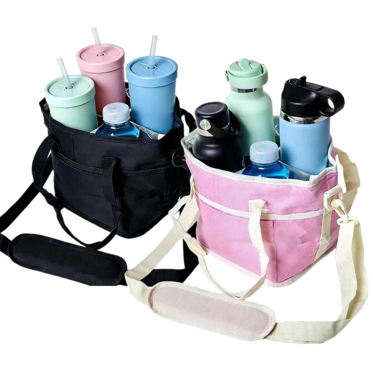 No Spill Car Drink Holder Bag Black Soft compartment view 5