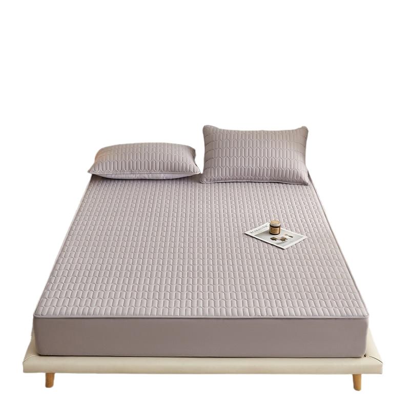 Washed Cotton Quilted Fitted Sheet Diamond 90x200cm view 6