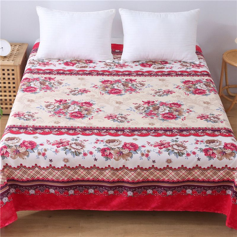 Duoxiao Quilt Cover 1.5x2.1m Apple Blossom Little pink grid 2.0 x2.2 m bed sheet view 2