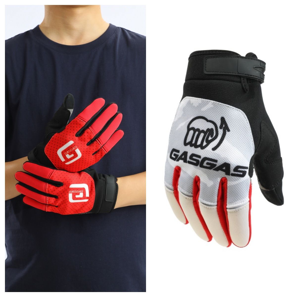FISD Cycling Gloves Red Blue Breathable Wear Resistant xxl view 2