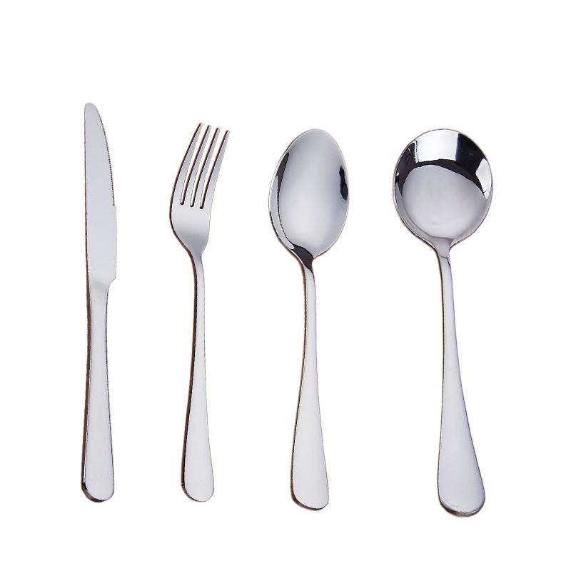 Stainless Steel Knife Fork Spoon Set 1010 1010 round head steak knife view 4
