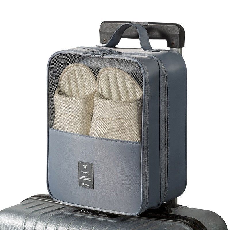 Shoe Storage Bag Layered Oxford Cube Travel Dustproof [shoe storage bag] off-white view 5