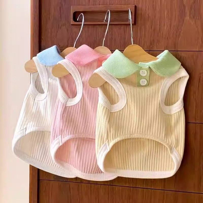 AMOOR Cat Vest Summer Breathable Polo Polyester Pink XL view 5